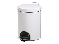 Rossignol SANELIA - Poubelle à pédale 5L - blanc