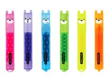 Legami Teddy's Mood - Pack de 6 mini surligneurs - bleu, vert, jaune, orange, rose, pourpre