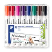 STAEDTLER LUMOCOLOR 351 - Pack de 8 marqueurs effaçables - pointe ogive - couleurs assorties