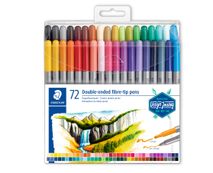 STAEDTLER - 72 Feutres de coloriage - double pointe fine et large