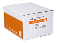 GPV - 500 Pochettes Enveloppes C5 162 x 229 mm - 90 gr - sans fenêtre - blanc - bande adhésive