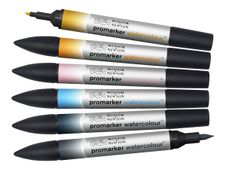 ProMarker Watercolour - 6 Marqueurs double pointe - tons ciel