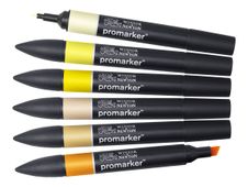 ProMarker - 6 Marqueurs double pointe - tons jaunes