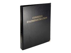 Exacompta - Reliure registre Conseils d'administration - 32 x 26 cm - 4 anneaux avec recharge 100 feuillets