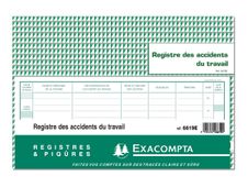 Exacompta - Piqûre 24 x 32 cm - Registre des accidents de travail - 20 pages