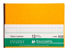 Exacompta - Piqûre comptable - 13 colonnes par page - 28 x 38 cm - 80 pages