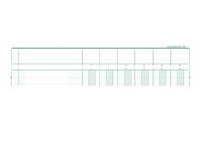 Exacompta - Piqûre à tête paresseuse - 6 colonnes sur 1 page - 32 x 25 cm - 80 pages