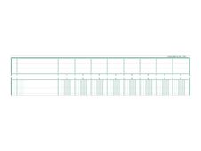 Exacompta - Piqûre à tête paresseuse - 8 colonnes sur 1 page - 32 x 25 cm - 80 pages