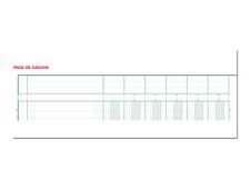 Exacompta - Piqûre à tête paresseuse - 16 colonnes sur 2 pages - 32 x 25 cm - 80 pages