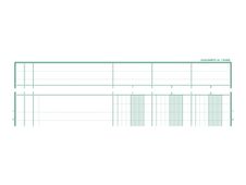 Exacompta - Piqûre à tête paresseuse - 3 colonnes sur 1 page - 29,7 x 21 cm - 80 pages