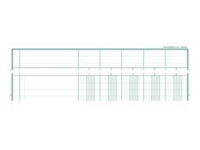 Exacompta - Piqûre à tête paresseuse - 5 colonnes sur 1 page - 29,7 x 21 cm - 80 pages