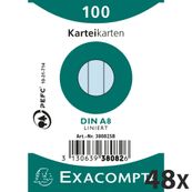 Exacompta - 40 Packs de 100 Fiches Bristol - 5,5 x 7,4 cm - lignées - non perforées - bleu