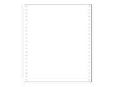 Exacompta - Papier listing blanc - 1000 feuilles 240 mm x 11" - bandes Caroll détachables - microperforations 4 côtés