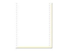 Exacompta - Papier listing blanc/jaune - 1000 feuilles 240 mm x 12" - bandes Caroll détachables - 2 plis