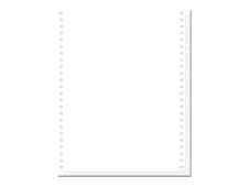 Exacompta - Papier listing blanc - 1000 feuilles 240 mm x 12" - bandes Caroll détachables - microperforations 4 côtés - 2 plis