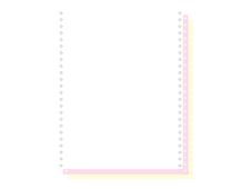 Exacompta - Papier listing blanc/rose/jaune - 1000 feuilles 240 mm x 12" - bandes Caroll détachables - 3 plis