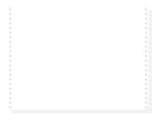 Exacompta - Papier listing blanc - 1000 feuilles 380 mm x 11" - bandes Caroll détachables - 2 plis