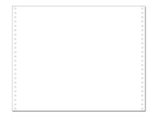 Exacompta - Papier listing blanc - 2000 feuilles 380 mm x 12" - bandes Caroll détachables - 1 pli