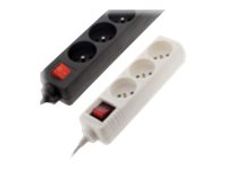 zenitech - Multiprise 3 prises avec interrupteur - blanc - 1m