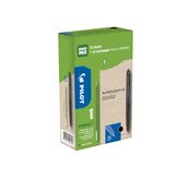Pilot Supergrip G RT - Pack de 12 Stylos à bille rétractables + 12 Recharges - 0,7 mm - noir