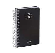 Agenda à spirale Polyprop - 1 jour par page - 13 x 17,5 cm - noir - Brepols