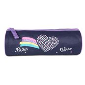 Trousse ronde Poivre Blanc - 1 compartiment - bleu marine - Bagtrotter
