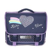 Cartable Poivre Blanc 38 cm - 2 compartiments - bleu marine - Bagtrotter