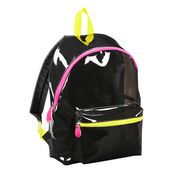 Sac à dos Neon 1 compartiment - noir translucide, zips fluo - Exclusivité Bureau Vallée - Viquel
