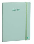 Agenda à élastique Pastel - 1 page hebdo/1 page de notes - 16 mois - 15 x 21 cm - vert - Quo Vadis