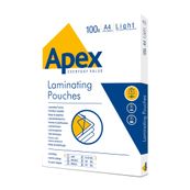 Fellowes Apex - 100 pochettes de plastifications A4 (216 x 303 mm) - 80 microns 