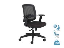 Fauteuil de bureau MALICE - accoudoirs réglables - noir