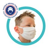 2 Masques lavables pour enfants de 7 à 12 ans