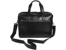 Exacompta Exactive - Sacoche pour ordinateur portable 15,6" - 2 compartiments - cuir noir