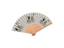 Kiub Bug Art - Eventail en bambou - Chat sur vélo