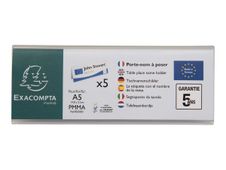 Exacompta - 5 Porte-noms double face - pour 210 x 75 mm
