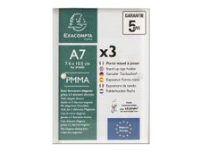Exacompta - 3 Porte-visuels fermeture magnétique - A7 - double face