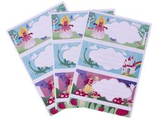 Apli Princesses - 9 Étiquettes scolaires - 36 x 81 mm