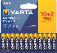 VARTA Longlife Power - 10+2 piles alcalines - AAA LR03
