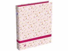 Oxford - Classeur à anneaux - Dos 40 mm - A4 - pour 225 feuilles - motif fleurs