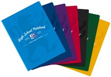 Oxford High School - Cahier 24 x 32 cm - 96 pages - grands carreaux (Seyes) - disponible dans différentes couleurs
