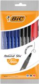 BIC Round Stic - Pack de 10 stylos à bille - couleurs assorties