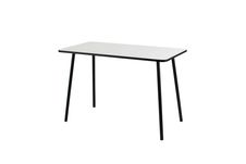 Bureau home office HOPM - 114 x 60 cm - pied noir et plateau blanc