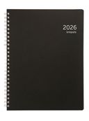 Agenda à spirale Polyprop Timing - 1 semaine par page - 17 x 22 cm - noir - Brepols
