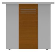 Habillage DUAL pour pieds panneaux Merisier