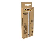 BIC Cristal Re'New - Stylo à bille noir + 2 recharges