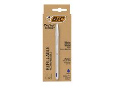 BIC Cristal Re'New - Stylo à bille rechargeable bleu