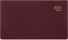 Agenda Omniplan Seta - 1 semaine par page - 16 x 9 cm - bordeaux - Brepols