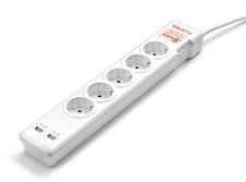 SALICRU SPS SAFE 5+ - Multiprise avec interrupteur 5 prises+ 2 ports USB 2.1A - 1,5m