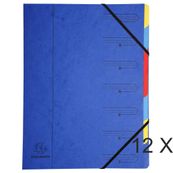 Exacompta - 12 Trieurs 7 positions - bleu
