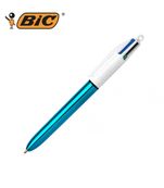BIC 4 Couleurs Shine - Stylo à bille 4 couleurs - corps bleu